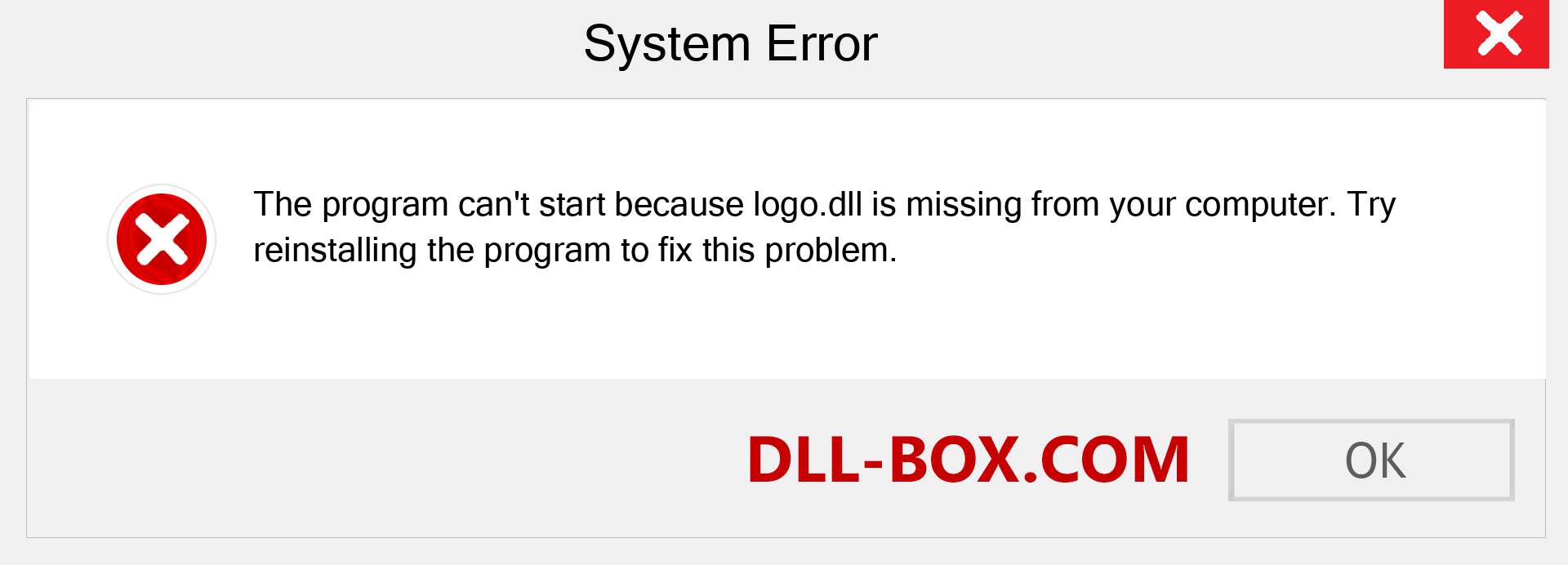  logo.dll file is missing?. Download for Windows 7, 8, 10 - Fix  logo dll Missing Error on Windows, photos, images
